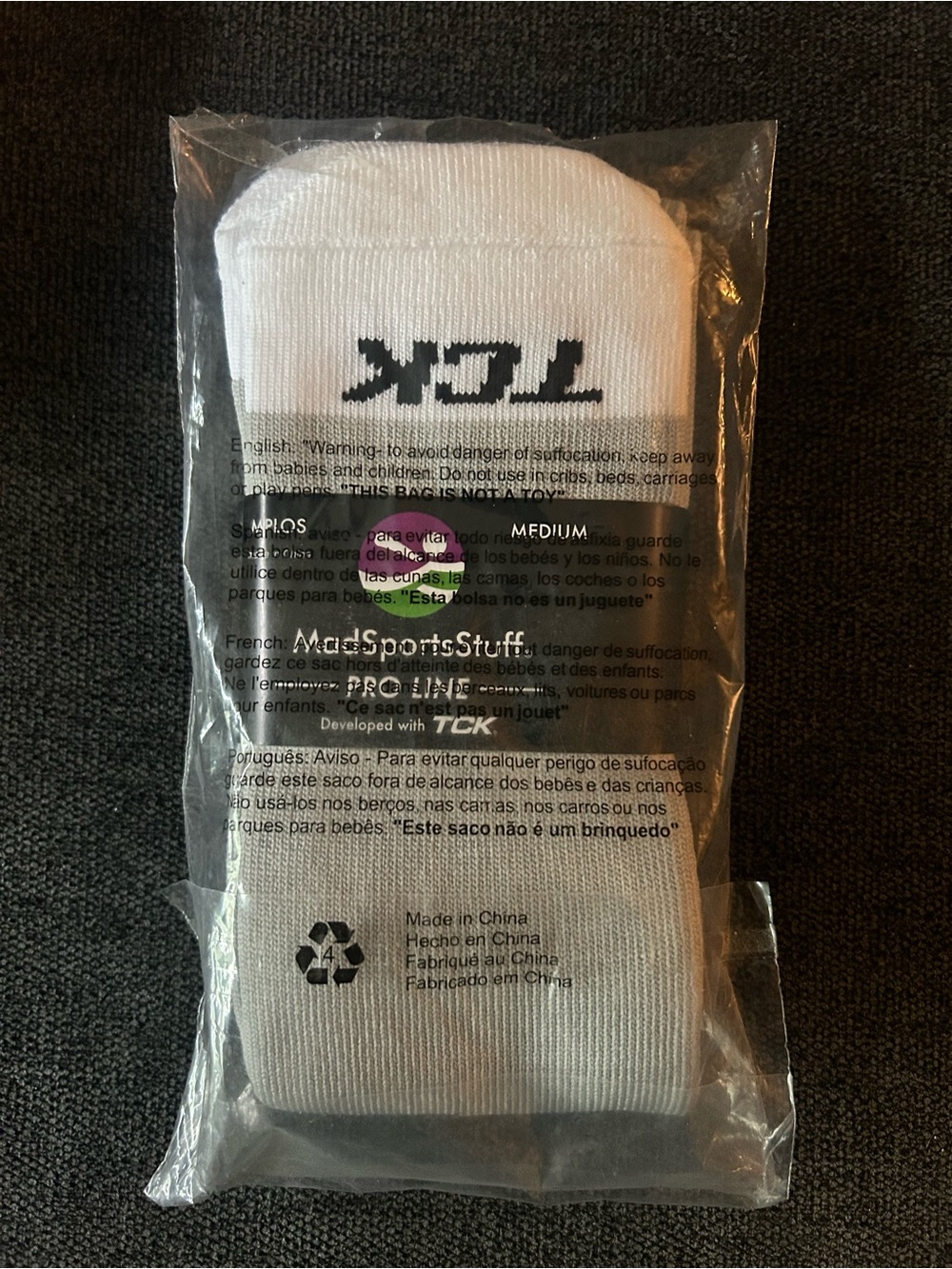 MadSportsStuff ProLine TCK Baseball Softball Socks Grey Size Medium